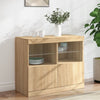Sonoma-Eiche Sideboard mit LED-Beleuchtung Hisham 81x37x67cm