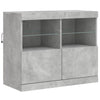 Betoninharmaa senkki led-valoilla Hisham 81x37x67cm