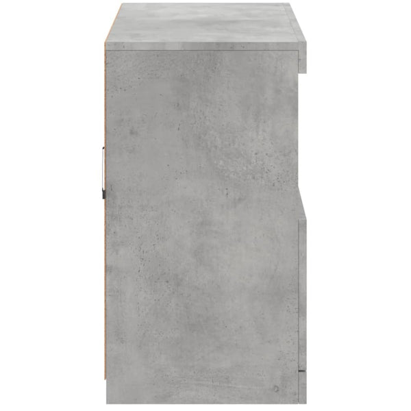 Betoninharmaa senkki led-valoilla Hisham 81x37x67cm