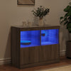Harmaa senkki led-valoilla Hisham 81x37x67cm
