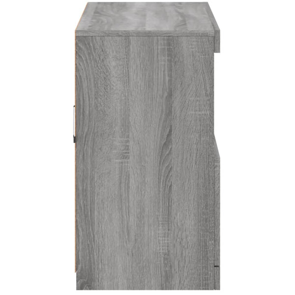 Harmaa senkki led-valoilla Hisham 81x37x67cm