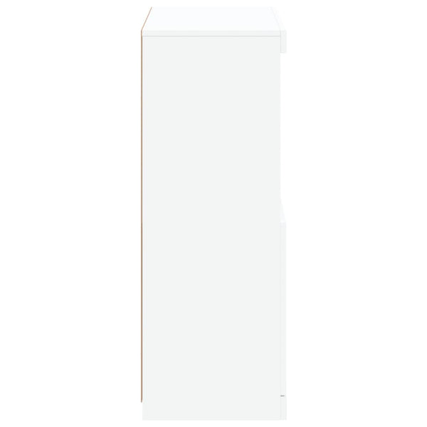 Valkoinen senkki led-valoilla Velichi 60,5x37x100cm