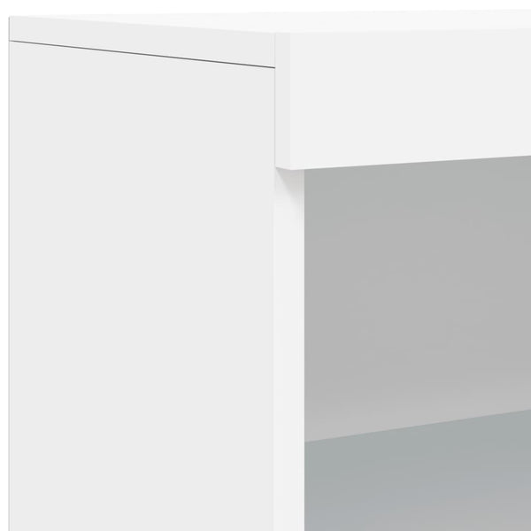 Valkoinen senkki led-valoilla Velichi 60,5x37x100cm