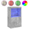 Betongraues Sideboard mit LED-Beleuchtung Velichi 60,5x37x100cm