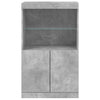 Betongraues Sideboard mit LED-Beleuchtung Velichi 60,5x37x100cm