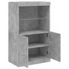 Betongraues Sideboard mit LED-Beleuchtung Velichi 60,5x37x100cm