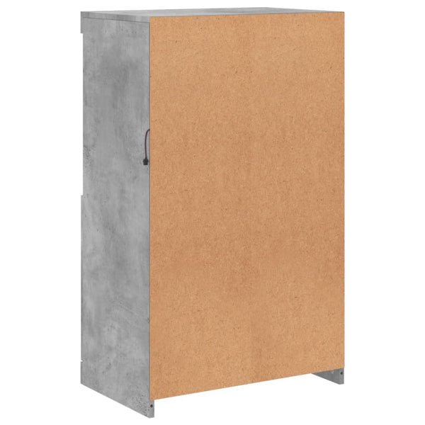 Betongraues Sideboard mit LED-Beleuchtung Velichi 60,5x37x100cm