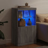 Graues Sideboard mit LED-Beleuchtung Velichi 60,5x37x100cm