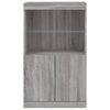 Graues Sideboard mit LED-Beleuchtung Velichi 60,5x37x100cm