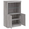 Graues Sideboard mit LED-Beleuchtung Velichi 60,5x37x100cm