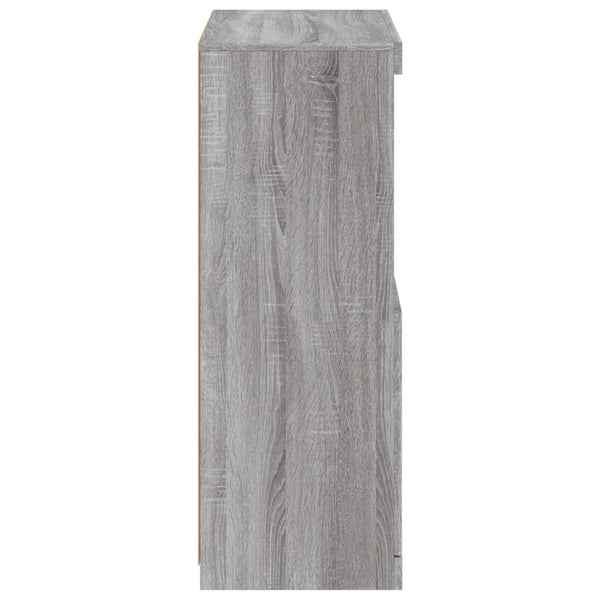 Graues Sideboard mit LED-Beleuchtung Velichi 60,5x37x100cm