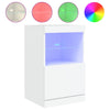 Valkoinen senkki led-valoilla Corteza 41x37x67cm