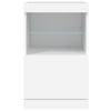 Valkoinen senkki led-valoilla Corteza 41x37x67cm
