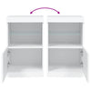 Valkoinen senkki led-valoilla Corteza 41x37x67cm