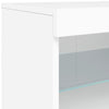 Valkoinen senkki led-valoilla Corteza 41x37x67cm