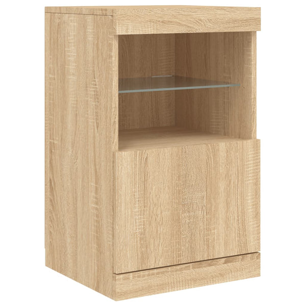 Sonoma-Eiche Sideboard mit LED-Beleuchtung Corteza 41x37x67cm
