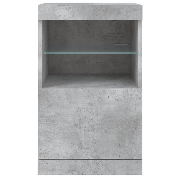 Betongraues Sideboard mit LED-Beleuchtung Corteza 41x37x67cm