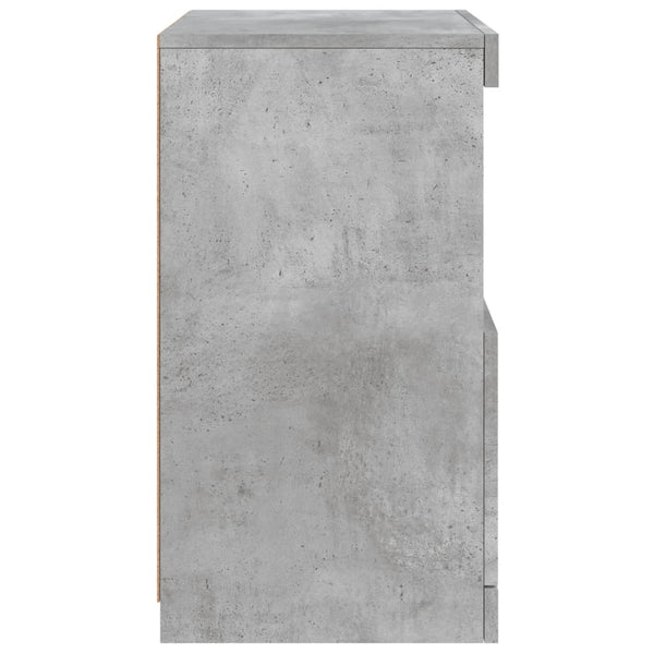 Betongraues Sideboard mit LED-Beleuchtung Corteza 41x37x67cm