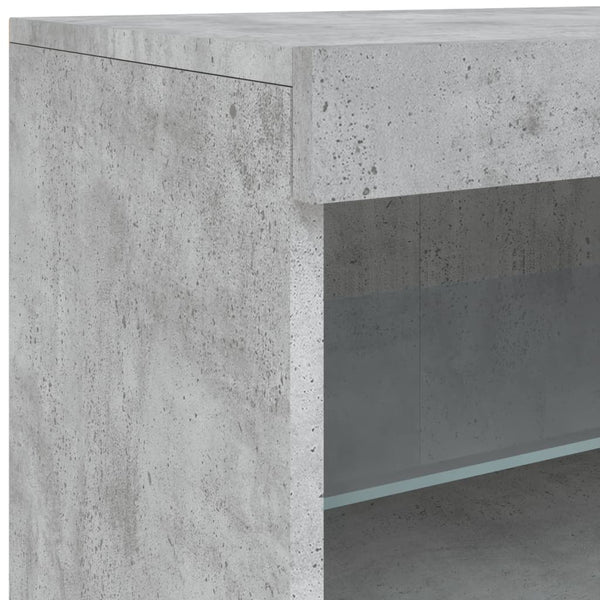 Betongraues Sideboard mit LED-Beleuchtung Corteza 41x37x67cm