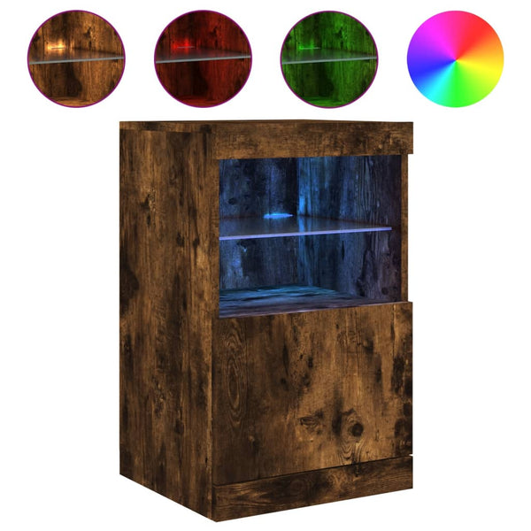 Sideboard aus geräucherter Eiche mit LED-Beleuchtung Corteza 41x37x67cm