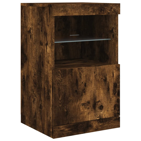 Sideboard aus geräucherter Eiche mit LED-Beleuchtung Corteza 41x37x67cm