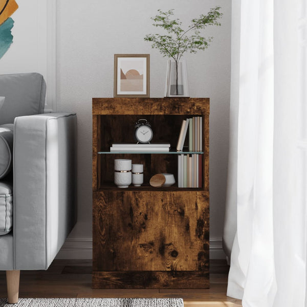 Sideboard aus geräucherter Eiche mit LED-Beleuchtung Corteza 41x37x67cm