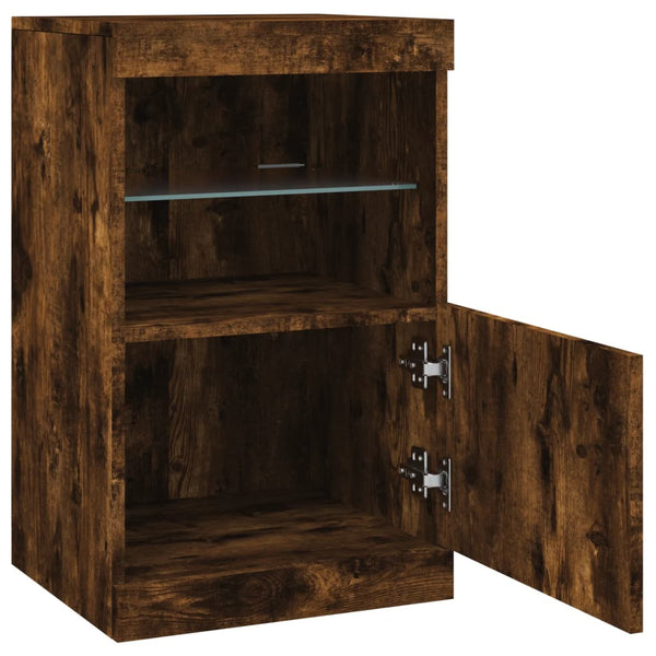 Sideboard aus geräucherter Eiche mit LED-Beleuchtung Corteza 41x37x67cm