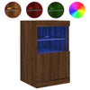 Braunes Eichen Sideboard mit LED-Beleuchtung Corteza 41x37x67cm