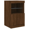 Braunes Eichen Sideboard mit LED-Beleuchtung Corteza 41x37x67cm