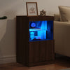 Braunes Eichen Sideboard mit LED-Beleuchtung Corteza 41x37x67cm