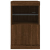 Braunes Eichen Sideboard mit LED-Beleuchtung Corteza 41x37x67cm