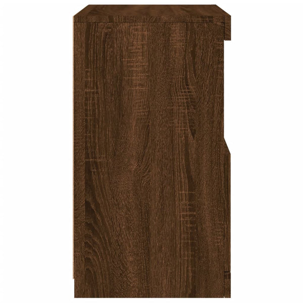 Braunes Eichen Sideboard mit LED-Beleuchtung Corteza 41x37x67cm