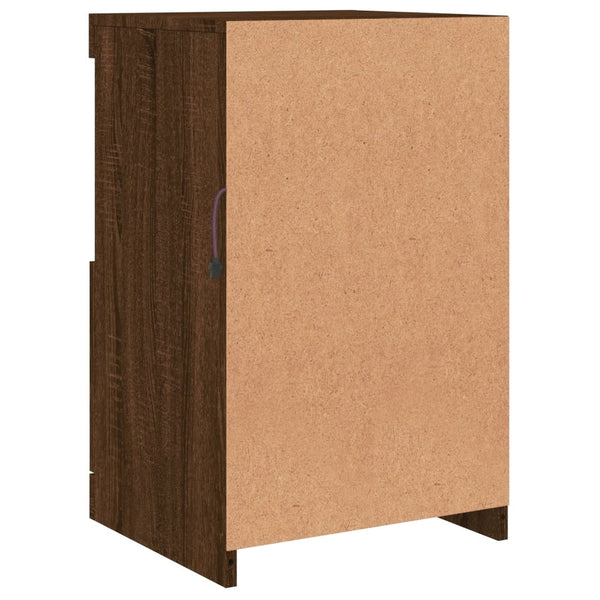 Braunes Eichen Sideboard mit LED-Beleuchtung Corteza 41x37x67cm