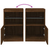 Braunes Eichen Sideboard mit LED-Beleuchtung Corteza 41x37x67cm