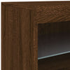 Braunes Eichen Sideboard mit LED-Beleuchtung Corteza 41x37x67cm