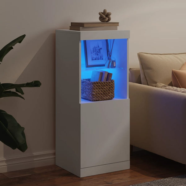 Weiße Kommode mit LED-Beleuchtung Anaftasie 41x37x100cm