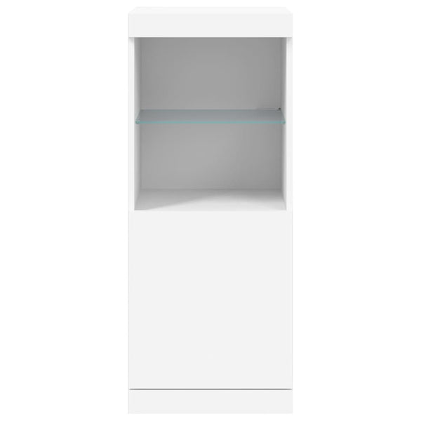 Weiße Kommode mit LED-Beleuchtung Anaftasie 41x37x100cm