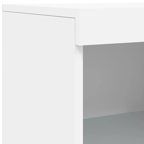 Weiße Kommode mit LED-Beleuchtung Anaftasie 41x37x100cm