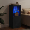 Schwarze Kommode mit LED-Beleuchtung Anaftasie 41x37x100cm