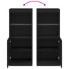 Schwarze Kommode mit LED-Beleuchtung Anaftasie 41x37x100cm
