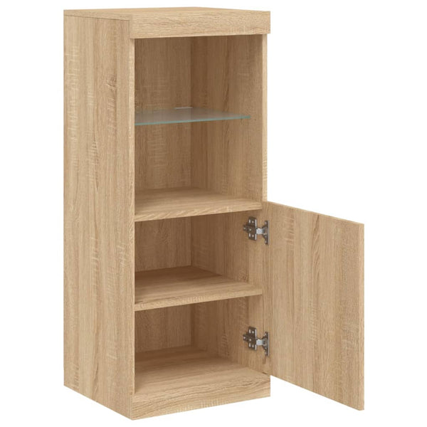 Kommode Sonoma Eiche mit LED-Beleuchtung Anaftasie 41x37x100cm