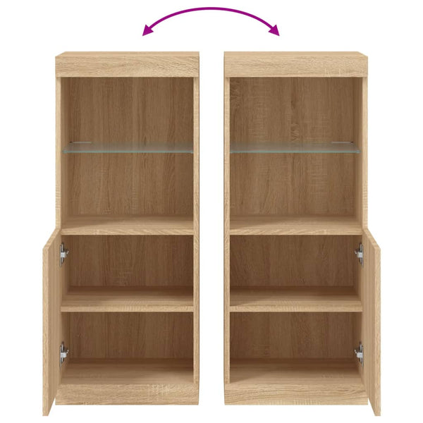 Kommode Sonoma Eiche mit LED-Beleuchtung Anaftasie 41x37x100cm