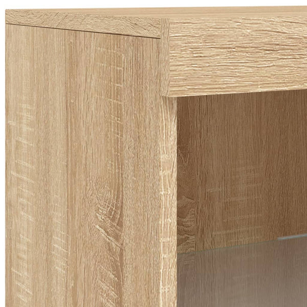 Kommode Sonoma Eiche mit LED-Beleuchtung Anaftasie 41x37x100cm