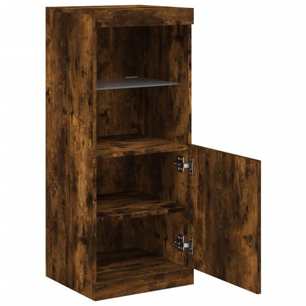 Sideboard aus Raucheiche mit LED-Beleuchtung Anaftasie 41x37x100cm