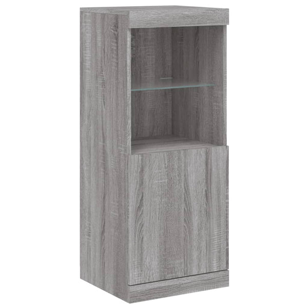 Harmaa senkki led-valoilla Anaftasie 41x37x100cm
