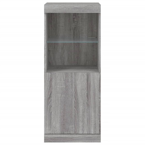 Harmaa senkki led-valoilla Anaftasie 41x37x100cm
