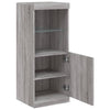 Harmaa senkki led-valoilla Anaftasie 41x37x100cm