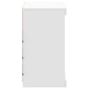 Valkoinen senkki led-valoilla Beckett 60,5x37x67cm