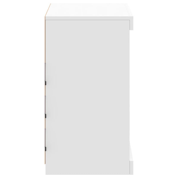 Valkoinen senkki led-valoilla Beckett 60,5x37x67cm