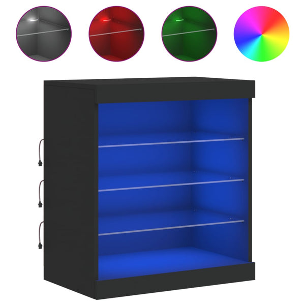 Musta senkki led-valoilla Beckett 60,5x37x67cm